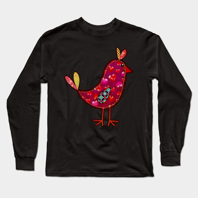 Heart Bird I | Valentine's Day Sweet Heart Birds | Cherie's Art(c)2021 Long Sleeve T-Shirt by CheriesArt